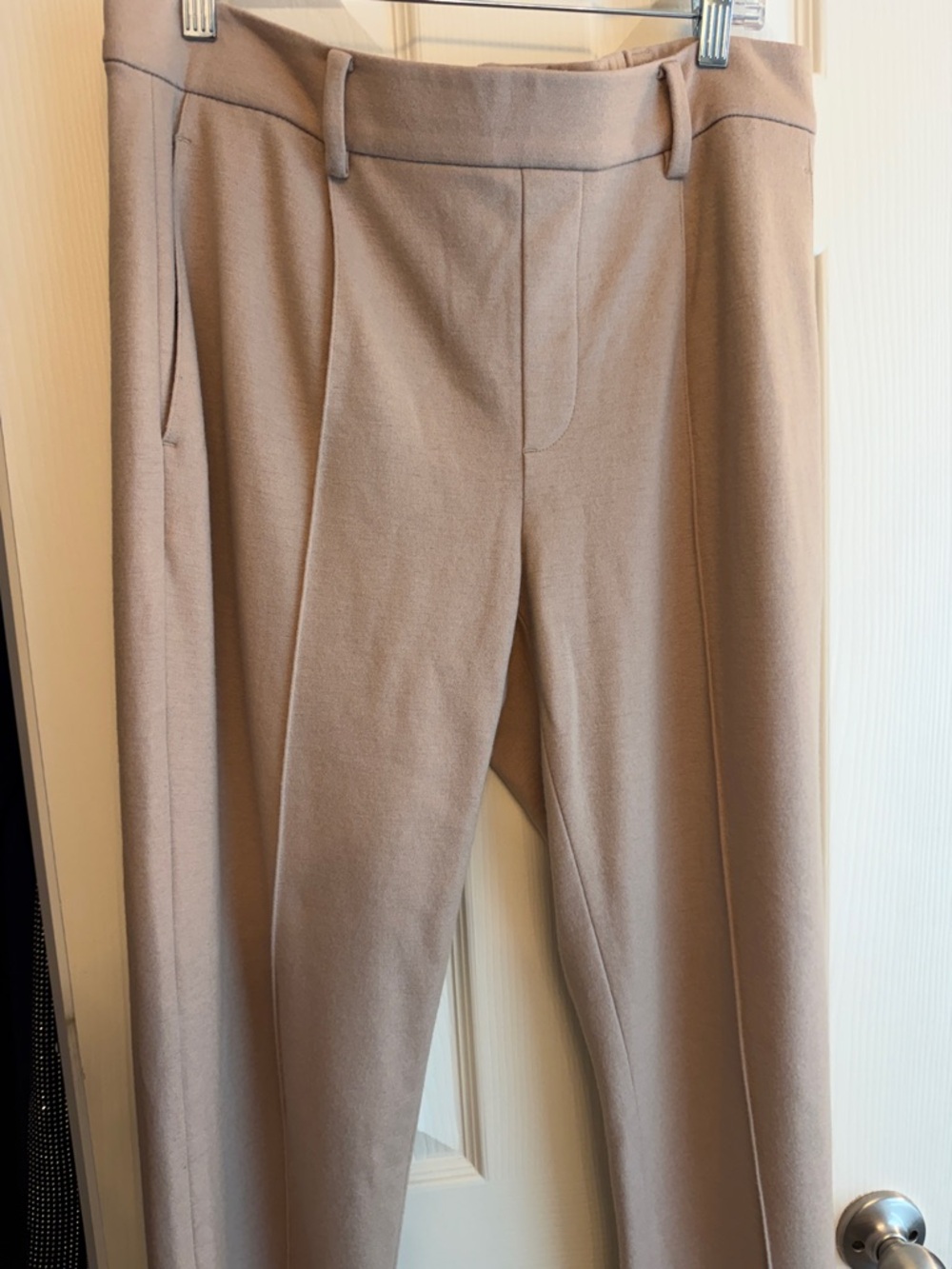 Vince Straight Leg Pants in Beige